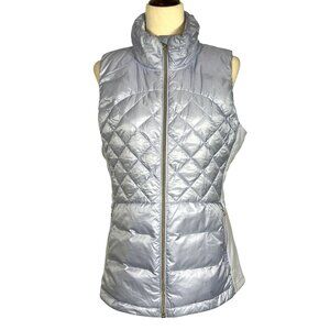 LULULEMON Down for a Run Quilted Down Vest Full Zip Baby Blue Sz 12 EUC